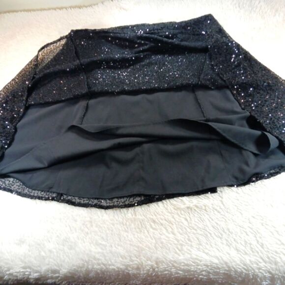 Cynthia Rowley Black Sequin Sleeveless Midi Fit & Flair Cocktail Dress Size 8. - Picture 7 of 8